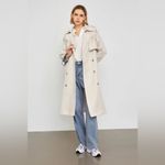 J.ING Jing Ellee Beige Belt Trench Coat Size XS NWT White Photo 1