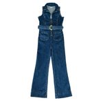 Show Me Your Mumu Women’s Jacksonville Blue Cotton Sleeveless Flare Jumpsuit L Photo 10