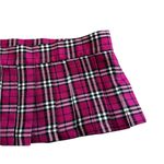 Rene Rofe School Girl Mini Micro Skirt Low Rise Plaid Y2K Grunge Size Small Pink Photo 4