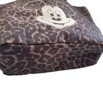 denim Leopard Print Tote Bag with Mickey Mouse Brown Photo 2