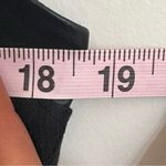 Cynthia Steffe Women’s  V-Neck Lace With Leather Trim Black Dress Size 12 Photo 9