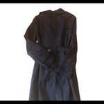 Michael Kors Michael Classic Belted Navy Mid Length Trench Coat Logo Zip Sz. S Photo 4