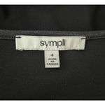 Sympli Shirt Womens 4 Black White Animal Print Satin Dolman Top Bold Edgy Unique Photo 6