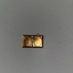 None Vintage Gold Double Locket Pendant Charm Photo 3