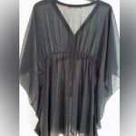 Black Sheer Tunic Top Size M Photo 3