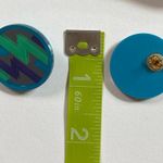 Vintage 1980s Lightening Bolt Mirror Earrings Photo 3