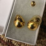 Trifari  Vintage Gold Crystal Tear Drop Earrings Photo 9
