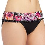 Kenneth Cole NEW NWT REACTION Sash Hipster Bikini Bottom Paisley Black Blue M Photo 4