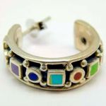 Sterling Silver Gemstone  Hoop Earrings Photo 14