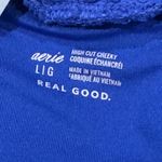 Aerie  High Cut Cheeky Bikini Bottoms Blue Women’s Large Photo 2