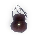 Y2K: Robert Lee Morris 𑁍 Gold Plated Brass Floral Medallion Clutch Crossbody Bag Brown Photo 6