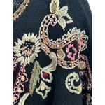 Heirloom Collectibles Floral Embroidered Pearl Black Button Up Women Size M Size M Photo 13