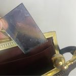 Vintage Dark Brown Gold Clasp Clutch Evening Bag Purse Small Photo 3