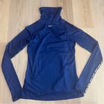 Nike  Blue & Black Pro Warm Women’s Long-Sleeve Metallic Top - Size Medium Photo 3