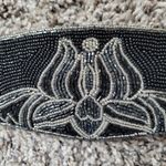 La Regale Black and Silver Beaded Belt Photo 10