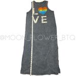 Mineral Wash Rainbow LOVE Tank Top Dress Gray Photo 6