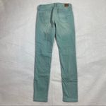 American Eagle  Stretch Denim Skinny Jean Blue Green Womens Size 0 Photo 7