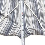 Croft & Barrow Coastal Pocketed Capris Boho Blue White Stripes Large Drawstring Photo 6