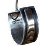 12k Gold Filled Half Hoop Etched Sunbeam Earrings Silver Photo 10