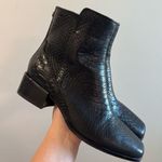 Donald Pliner  Azia Women's Black Snake Embossed Leather Booties Size 8M Photo 2