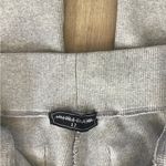 Maniere De Voir  Ribbed Leggings Wide Leg Flare Size Zip Front Knit Tan Size 12 Photo 3