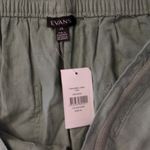 Evans Sage Viscose Linen Blend Trouser Pants Size 24 Green Photo 3