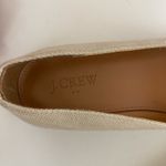 J Crew Beige Tan Tropical Embroidered Palm Tree Coconut Slip On Espadrilles Green Size 8 Photo 2