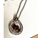 Fine Silver Plated Heart Pendant Necklace With Two Photo 1