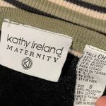 Kathy Ireland  Maternity Vintage 90s Earthy Grunge Striped Sleeveless Stretch Top Photo 4