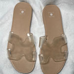 Shade & Shore  Women's Tan Clear Sandals Photo 0