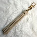 NEW Beige Tassel Bag Charm Tassels Keychains Purse Fashion Charm Gold Photo 0