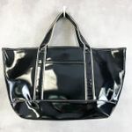 Lands' End Tote Bag Large Patent Leather Carryall Shopper Coastal New England Photo 0