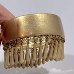 Lia Sophia Brushed Gold Tone Dangle Fringe Magnetic Closure Bangle Bracelet Photo 2