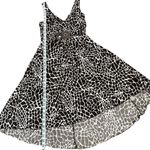Enfocus Studio En Focus Studio Dress Size 8 Cow Print Sleeveless Fit And Flare Brown White Photo 7
