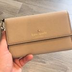 Kate Spade Beige Saffiano Leather Wallet Wristlet Photo 1