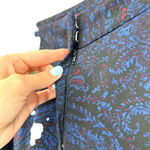 Long‎ Tall Sally Paisley Printed Tapered Pants Blue Black Size US 8 Photo 3