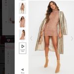 Pretty Little Thing Plt CAMEL EYELASH COWL NECK BODYCON JUMPER DRESS Photo 2