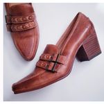 Bed Stu Cobbler series women's Brown Leather Buckle Loafer Heels Shoes Size 9 Photo 0