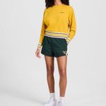 Champion  Women Green Athletic Sporty Shorts with Side Stripe Sz L NWT Photo 5