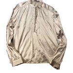 Elie Tahari  Silk Blend Blouse Gold Tone Button Embellished Collar size 10 Photo 0