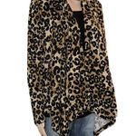 Roz & Ali  leopard print open drape front cardigan Photo 1