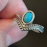 Turquoise stone princess crown ring size 5 Photo 6