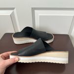 Vince Sarria Black Leather Wedge Slide Slip-On Sandal Size 8 Photo 7