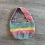 Handmade Pastel rainbow crochet tote bag  Photo 0