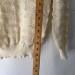 Jolie Vintage 60s Popcorn Knitwear Cream Sweater Medium Cottage Coquette Photo 5