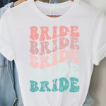 🔴Bride Wedding Bachelorette Tee White Size M Photo 0