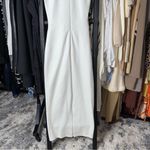 Marcella NYC Small White Knit Halter High Neck Sleeveless Maxi Slit Dress Photo 10