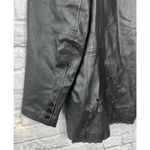 Vintage Venezia Vitale Lazer Cut Eyelet Leather Jacket Black Size XL Womens Size L Photo 5