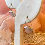 Sterling Silver Earrings Moontsone Square Pale Dangle Hook Earrings Minimalist Photo 4