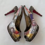 Christian Louboutin beige Animal print winter trash PVC coated platform heels 40 Photo 3